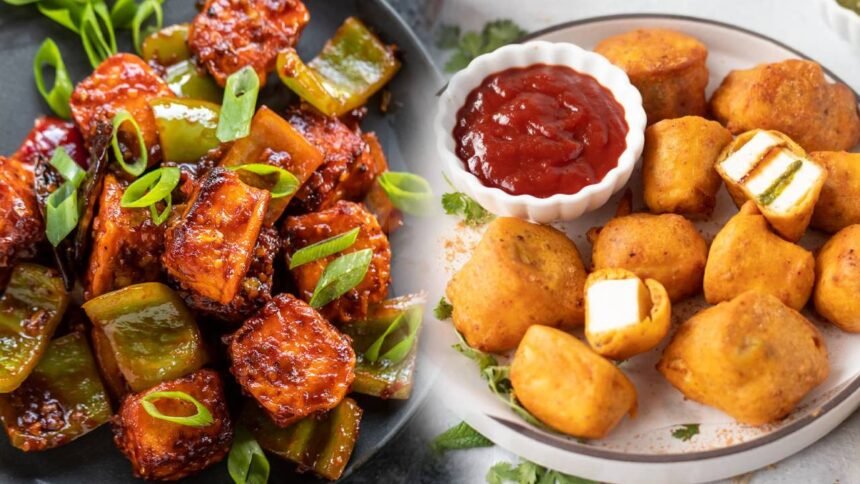 Schezwan Paneer And Paneer Pakora