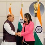 Rajnath Singh Meets Tulsi Gabbard